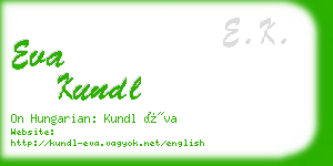 eva kundl business card